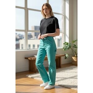 Dickies‎ Green Carpenter Jeans Women 7/28 Tool Core Build